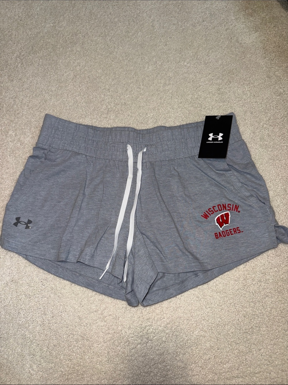 Under Armour Gray Women’s Wisconsin Badgers Athletic Shorts